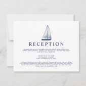 Invitation Réception de voilier de style nautique (Devant)