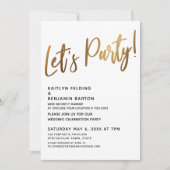 Invitation Réception d'écriture manuscrite de Celebration Gol (Devant)