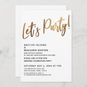 Invitation Réception d'écriture manuscrite de Celebration Gol (Devant / Derrière)