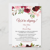 Invitation Réception d'élégance florale du printemps de Bourg (Devant)