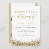 Invitation Réception d'élopage de la séquence d'or jaune REGI (Devant / Derrière)