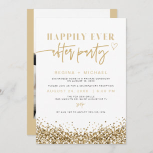 Invitation Réception d'élopage de la séquence d'or jaune REGI