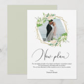 Invitation Réception d'Elopement Décor Géométrique Nouveau Pl (Devant / Derrière)