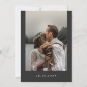 Invitation Réception d'Elopement photo PRIYA Black Edgy I (Dos)