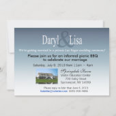 Invitation Réception des mariages de Las Vegas bleu métalliqu (Dos)