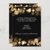 Invitation Réception des mariages d'hiver Lumières d'or (Devant / Derrière)