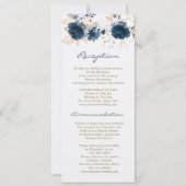 Invitation Réception des roses bleues, hébergement d'hôtel de (Devant)