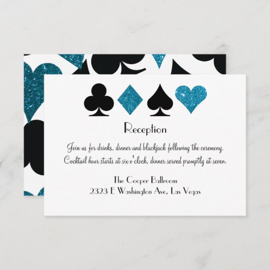 Invitation Réception destination Las Vegas Malibu Parties sci (Devant / Derrière)