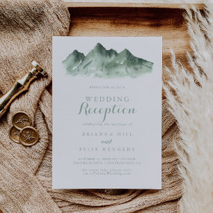 Invitation Réception du Mariage campagnard de Green Mountain