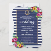 Invitation Réception du soir pour Mariage de Luau tropical (Devant)