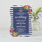 Invitation Réception du soir pour Mariage de Luau tropical (Debout devant)