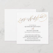 Invitation Réception élégante de célébration en calligraphie (Devant / Derrière)
