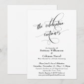 Invitation Réception élégante simple La célébration continue (Devant / Derrière)