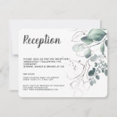 INVITATION RÉCEPTION EN EAU VERTE EUCALYPTUS VERTE (Devant)