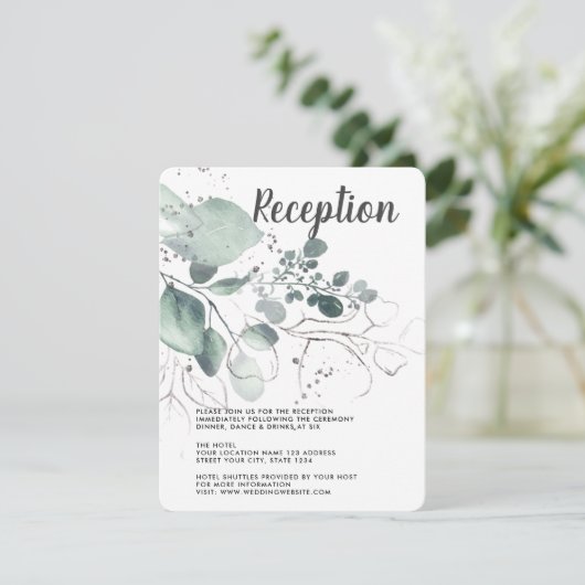 INVITATION RÉCEPTION EN EAU VERTE EUCALYPTUS VERTE (Debout devant)