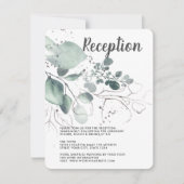 INVITATION RÉCEPTION EN EAU VERTE EUCALYPTUS VERTE (Devant)
