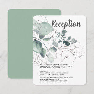 INVITATION RÉCEPTION EN EAU VERTE EUCALYPTUS VERTE