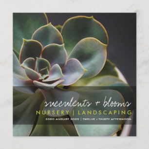 Invitation Réception en plein air moderne de fleur de photo