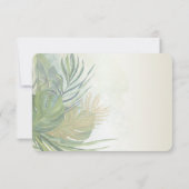 Invitation Réception estivale aux feuilles de palmier Tropica (Dos)