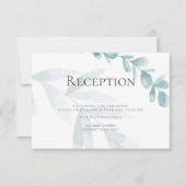 Invitation RÉCEPTION | Eucalyptus bleu-dusté (Devant)