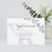 Invitation RÉCEPTION | Eucalyptus bleu-dusté (Debout devant)