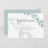 Invitation RÉCEPTION | Eucalyptus bleu-dusté (Devant / Derrière)