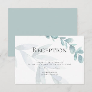 Invitation RÉCEPTION   Eucalyptus bleu-dusté
