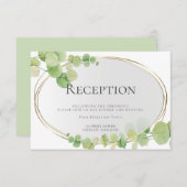 Invitation RÉCEPTION | Eucalyptus du printemps moderne (Devant / Derrière)