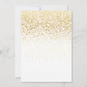 Invitation Réception festive avec confettis dorés Vous êtes i (Dos)