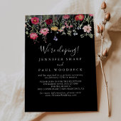 Invitation Réception Fleur sauvage Elopement Jardin Multicolo
