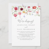 Invitation Réception Fleur sauvage Elopement Multicolore Simp (Devant)