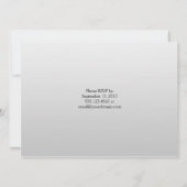 Invitation Réception fleurie Turquoise et argentée uniquement (Dos)