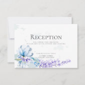 Invitation RÉCEPTION | Fleurs de lavande à l'aquarelle - Flor (Devant)