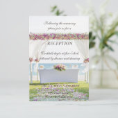 Invitation Réception Florale de Mariage sur la Plage (Debout devant)