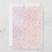 Invitation Réception Florale d'éléphants Mariages indiens (Dos)