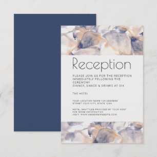 INVITATION RÉCEPTION FLORALE ET ÉLÉGANTE EN PATELE BLANC ET B