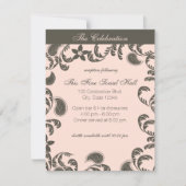 Invitation Réception florale Paisley (Devant)