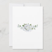 Invitation Réception florale Roses Chic et Bordure Argentée (Dos)