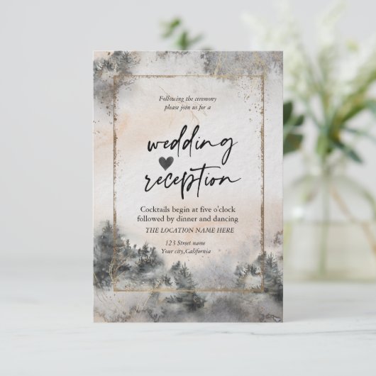 Invitation Réception Forest Tree Woodland (Debout devant)