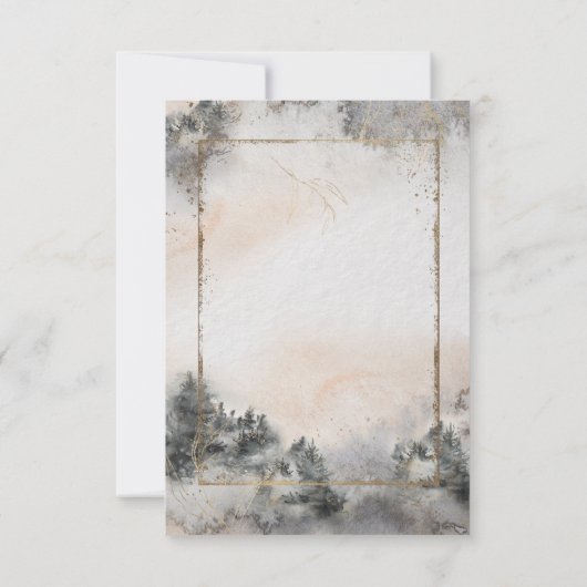 Invitation Réception Forest Tree Woodland (Dos)