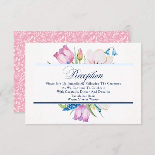 Invitation Réception Garden Bouquet (Devant / Derrière)