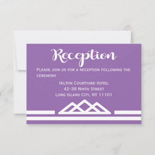 Invitation Réception Géométrique Triangle Violet Rétro (Devant)