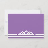 Invitation Réception Géométrique Triangle Violet Rétro (Dos)