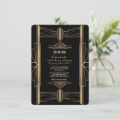 Invitation Réception Glam Gold 1920 Gatsby 1920 (Debout devant)