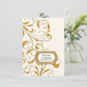 Invitation Réception Glam Old Hollywood Regency Cravate noire (Debout devant)