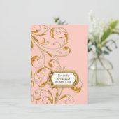 Invitation Réception Glam Old Hollywood Regency Cravate noire (Debout devant)