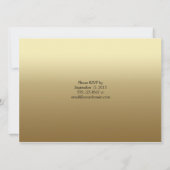 Invitation Réception Gold avec fleurs violettes uniquement (Dos)