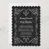 Invitation RÉCEPTION gothique Mariage d'Halloween EN ARRIÈRE (Devant)
