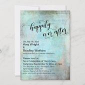 Invitation Réception Grunge Aqua Happily Ever After (Devant)