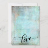 Invitation Réception Grunge Aqua Happily Ever After (Dos)